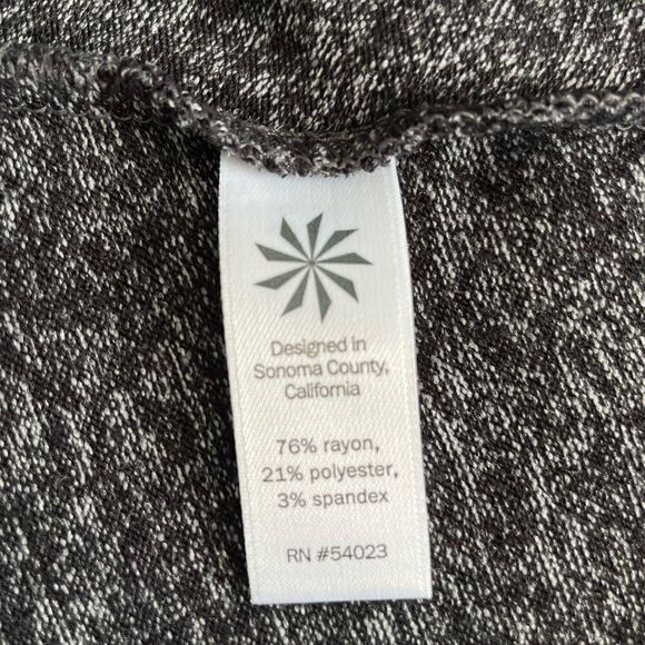 Athleta Charcoal Heathered Side sinched Long Sleeves Dress Coverup - Picture 6 of 8